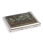 Портсигар с газовой зажигалкой из натурального камня Серафинит Stone Cigarettes Cases варинант исполнения - 5 | Loft Concept в Москве