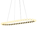 Люстра подвесная светодиодная с круглыми плафонами белого цвета PEARLS Suspension 100  варинант исполнения - 3 | Loft Concept в Москве