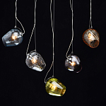 Люстра линейная с 5-ю разноцветными стеклянными плафонами Kaleido варинант исполнения - 5 | Loft Concept в Москве