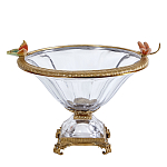Чаша из прозрачного стекла с бронзовым рельефным ободком Eden Garden варинант исполнения - 1 | Loft Concept в Москве