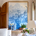 Обои ручная роспись Le Brésil Mer Bleue варинант исполнения - 3 | Loft Concept в Москве