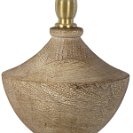 Настольная лампа деревянная с белым абажуром Wooden Table Lamp варинант исполнения - 3 | Loft Concept в Москве