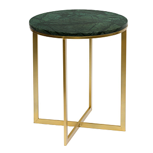 Приставной стол Round Table Marble green