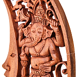 Панно из дерева Ганеша и месяц Panel With Animals варинант исполнения - 2 | Loft Concept в Москве