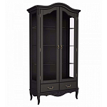 Витрина черная двухдверная из массива бука в стиле прованс Black Provence варинант исполнения - 1 | Loft Concept в Москве