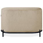 Банкетка овальная бежевый велюр на 4-х металлических ножках черного цвета SANJAY варинант исполнения - 2 | Loft Concept в Москве