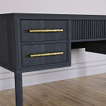 Большой Рабочий стол Primo с 5 выдвижными ящиками Черный дуб варинант исполнения - 6 | Loft Concept в Москве