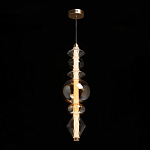 Подвесной светильник с вертикальной композицией из прозрачных и янтарных стеклянных шаров и ромбов Gabriel Scott Luna варинант исполнения - 3 | Loft Concept в Москве