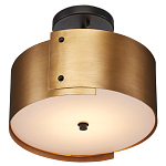 Потолочный светильник круглый светодиодный Semicircular Gold Panels старинная латунь варинант исполнения - 2 | Loft Concept в Москве