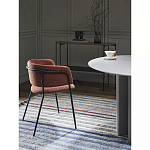 Стул полукруглый мягкий с буклированной обивкой Chair with Boucle Upholstery варинант исполнения - 4 | Loft Concept в Москве
