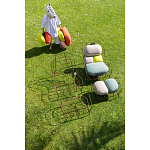 Дизайнерское разноцветное кресло на металлическом каркасе с подставкой для ног Poltronova Plasma Armchair варинант исполнения - 7 | Loft Concept в Москве