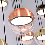 Люстра каскадная с черным круглым основанием 27 подвесов Celestial Waltz варинант исполнения - 3 | Loft Concept в Москве