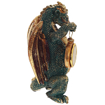 Часы в виде дракона Green Dragon with Clock варинант исполнения - 3 | Loft Concept в Москве