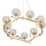 Люстра круглая с декором в виде цветков одуванчика Hanging Dandelion варинант исполнения - 3 | Loft Concept в Москве