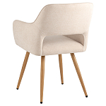 Стул в рогожке бежевого цвета NEASAN STOOL варинант исполнения - 4 | Loft Concept в Москве