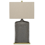 Настольная лампа керамическая с тканевым прямоугольным абажуром Flask варинант исполнения - 4 | Loft Concept в Москве