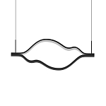 Подвесной светильник волнообразный изогнутый черного цвета 4000К Spiral Lighting варинант исполнения - 1 | Loft Concept в Москве