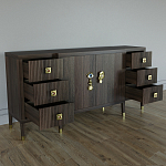 Большой Комод-буфет Elsa Dreams Walnut с ящиками варинант исполнения - 6 | Loft Concept в Москве