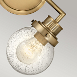 Бра для ванных комнат с прозрачным шарообразным плафоном из стекла с пузырьками на круглом основании Hinkley варинант исполнения - 15 | Loft Concept в Москве