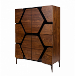 Высокий комод с узором из шпона на фасаде Sahara варинант исполнения - 3 | Loft Concept в Москве