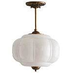 Подвесной светильник с абажуром из молочного стекла Vintage Charm варинант исполнения - 1 | Loft Concept в Москве