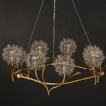 Люстра круглая с декором в виде цветков одуванчика Hanging Dandelion варинант исполнения - 5 | Loft Concept в Москве