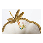 Ваза из фарфора с бронзовой стрекозой  Paradise Dragonfly варинант исполнения - 4 | Loft Concept в Москве