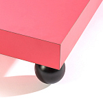 Дизайнерский кофейный стол на круглых ножках Poltronova T02 Pink Coffee Table варинант исполнения - 3 | Loft Concept в Москве