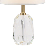 Настольная лампа с абажуром и основанием из хрусталя Manlio Crystal Lampshade Table Lamp варинант исполнения - 2 | Loft Concept в Москве