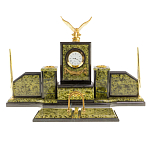 Настольный письменный набор из змеевика  и бронзы с декором в виде орла в подарочной упаковке Successful Leader варинант исполнения - 1 | Loft Concept в Москве