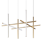 Люстра с 6-ю цилиндрическими плафонами на тонких тросах Trumpet tube варинант исполнения - 1 | Loft Concept в Москве