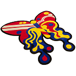 Дизайнерский ковер в виде бабочки Poltronova Tappeto Farfalla Rug варинант исполнения - 2 | Loft Concept в Москве