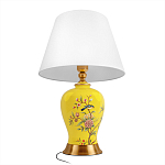 Настольная лампа желтая с изображением птиц Slip Away варинант исполнения - 3 | Loft Concept в Москве