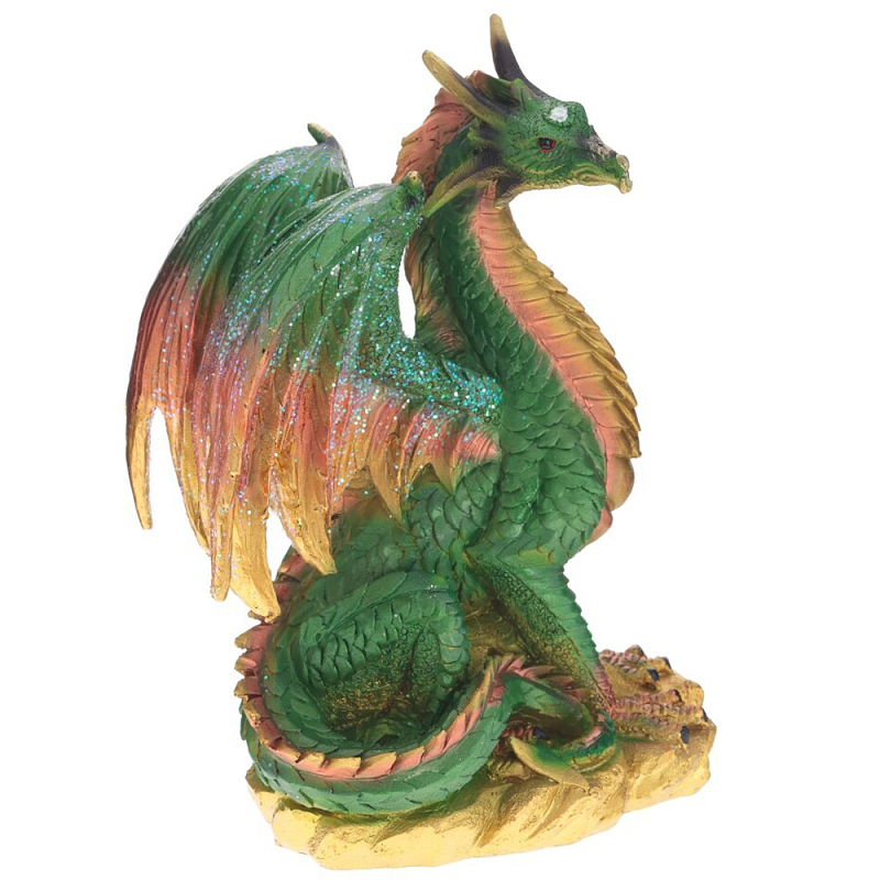    Green Orange Dragon Statuette      | Loft Concept 