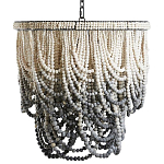 Двухъярусная люстра украшенная круглыми бусинами Gradient Chandelier Grey White варинант исполнения - 1 | Loft Concept в Москве