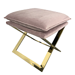 Пуф велюровый на металлическом основании Meekness варинант исполнения - 2 | Loft Concept в Москве