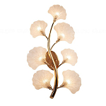 Бра в виде золотистой ветви с прозрачными листьями Andrea Wall Lamp варинант исполнения - 2 | Loft Concept в Москве