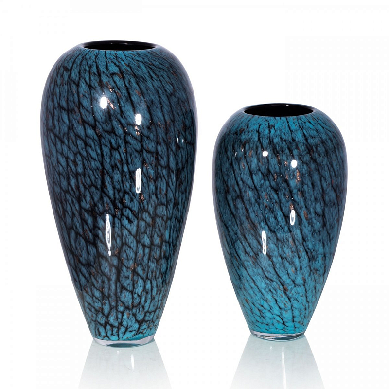 Стеклянная ваза Chrysalis Бирюзовый в Москве | Loft Concept 