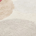 Ковер из хлопка с абстрактным принтом бежевого цвета Elysian Flow Blush варинант исполнения - 3 | Loft Concept в Москве