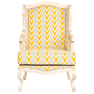 Кресло Ikat Pattern с желтым узором