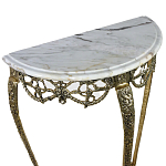 Консоль из бронзы с мраморной столешницей Mademoiselle De Console варинант исполнения - 1 | Loft Concept в Москве