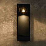 Уличный настенный светильник прямоугольной формы черного цвета Geometric Glow варинант исполнения - 2 | Loft Concept в Москве