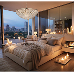 Люстра с каскадом из подвесных прозрачных элементов Attractiveness варинант исполнения - 3 | Loft Concept в Москве