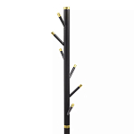 Напольная вешалка чёрная с золотистыми элементами Branches Hangers варинант исполнения - 2 | Loft Concept в Москве