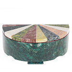 Шкатулка с мозаикой из натурального камня змеевик Stone Casket варинант исполнения - 1 | Loft Concept в Москве