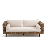 Трехместный садовый диван из плетеного пластика Matteo варинант исполнения - 6 | Loft Concept в Москве