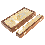 Нарды настольные из натурального камня лазурит и долерит Backgammon from Stone варинант исполнения - 12 | Loft Concept в Москве