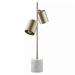 Настольная лампа золотистая на белом мраморном основании Streams of Light варинант исполнения - 3 | Loft Concept в Москве