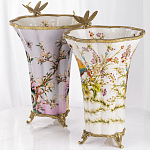 Декоративная ваза из фарфора с бронзовыми вставками Eden Garden варинант исполнения - 6 | Loft Concept в Москве