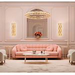 Люстра кольцевая с текстурной огранкой Reflection of Reality варинант исполнения - 3 | Loft Concept в Москве